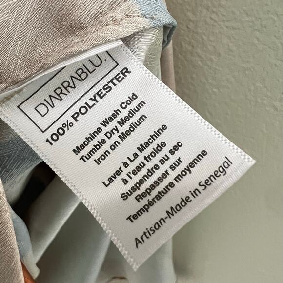 Diarrablu Fany Dress 2XL Plus Size Midi Geometric Print Peasant Tie Artsy Shift - Picture 9 of 12